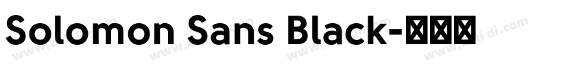 Solomon Sans Black字体转换